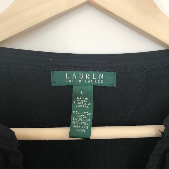 Ralph Lauren Ribbed Ruffle Top - Picture 5 of 5